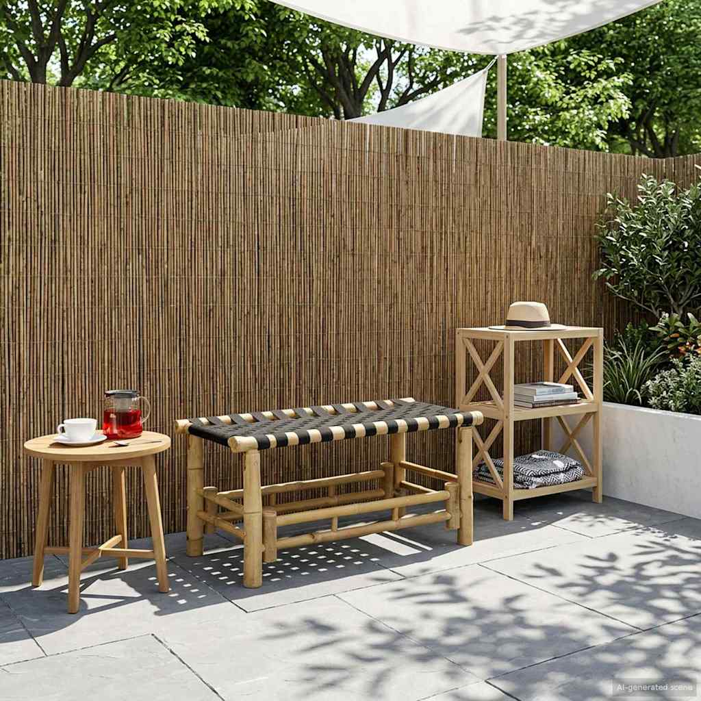 vidaXL Garden Bench 80 x 38 x 40 cm Bamboo Natural Rectangular 1