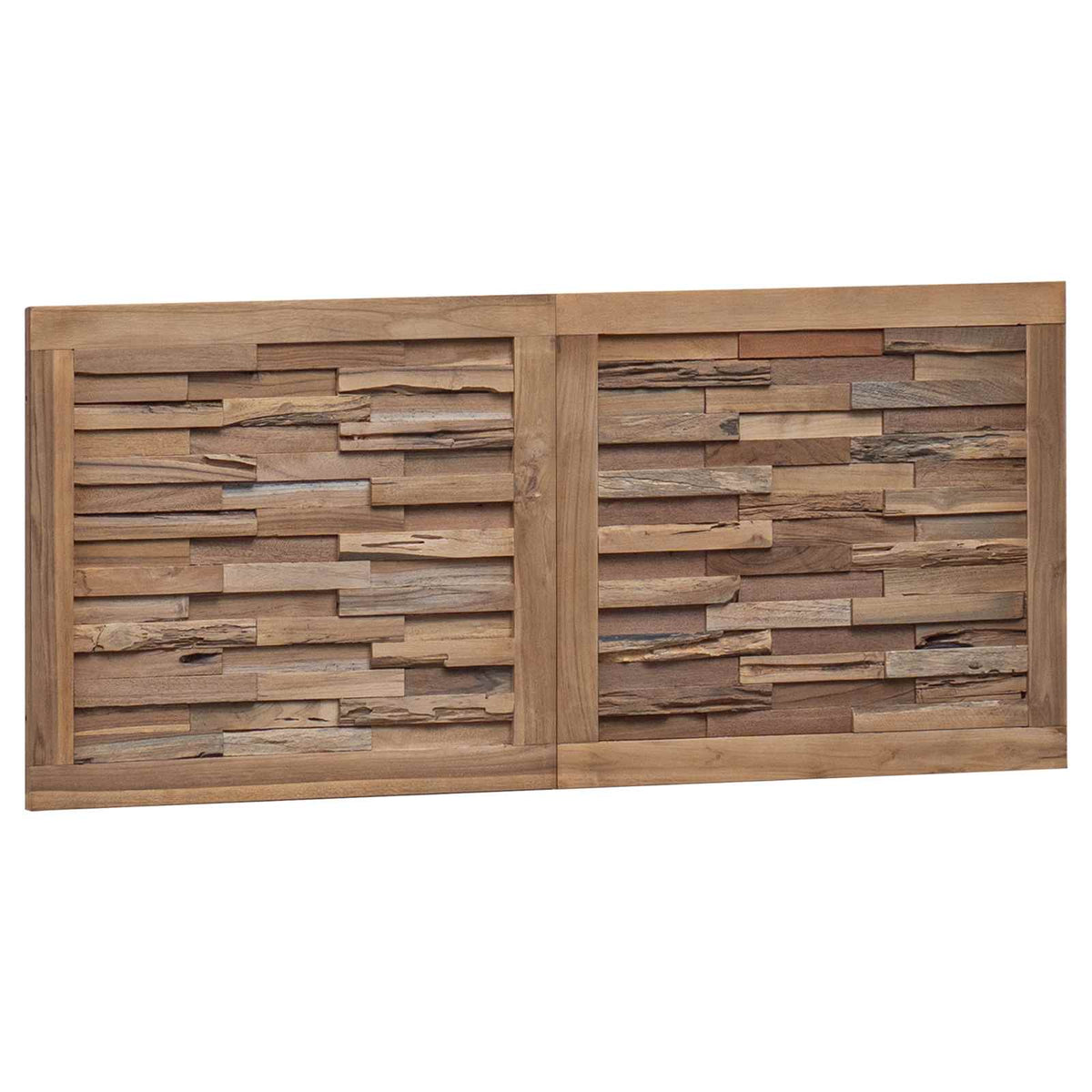 Bed Headboard Natural Solid Teak Wood 120 cm