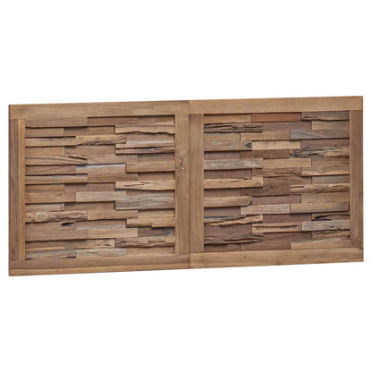 Bed Headboard Natural Solid Teak Wood 120 cm