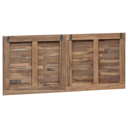 vidaXL Bed Headboard Natural Solid Teak Wood 4