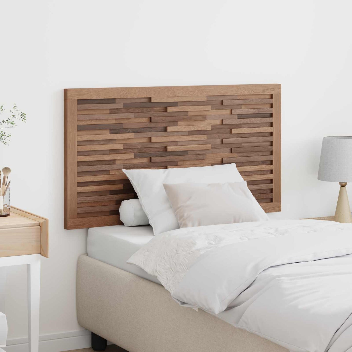 vidaXL Bed Headboard Natural Solid Teak Wood 1
