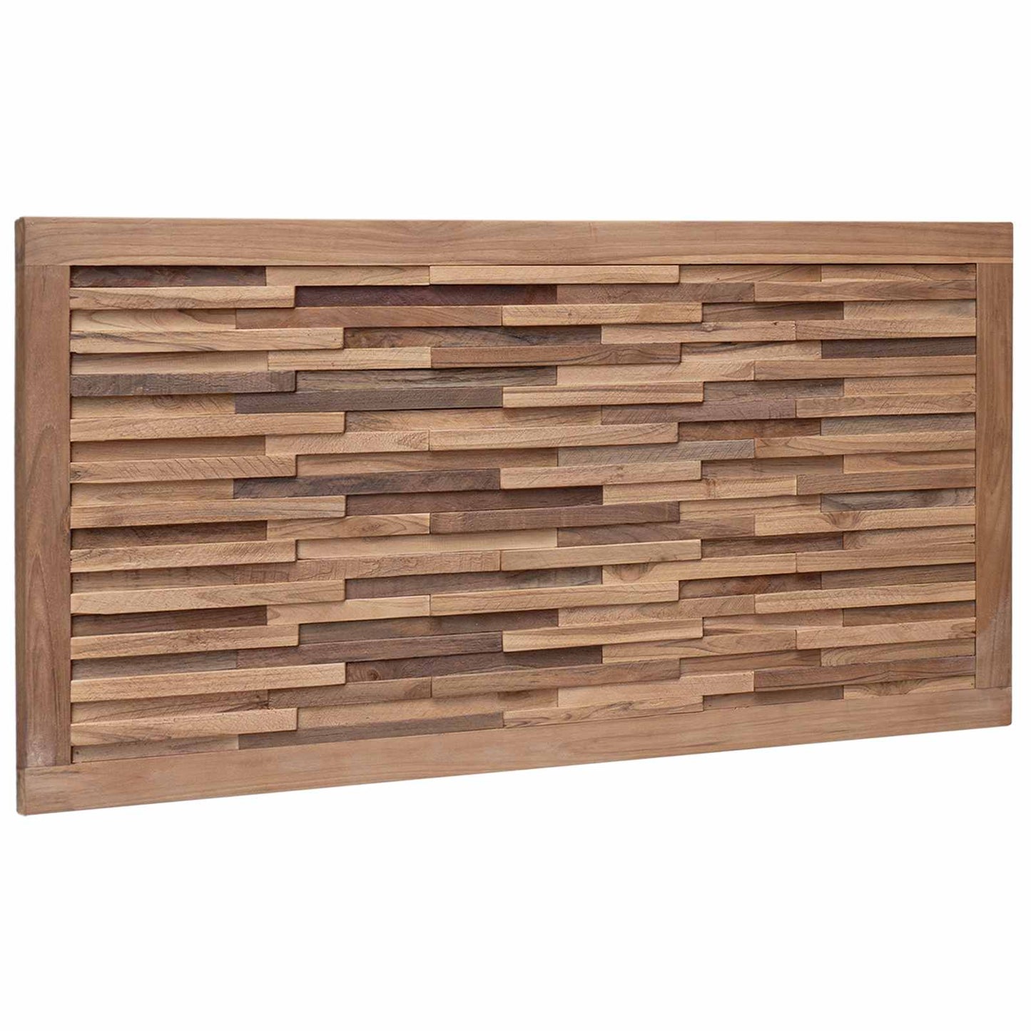 vidaXL Bed Headboard Natural Solid Teak Wood 2