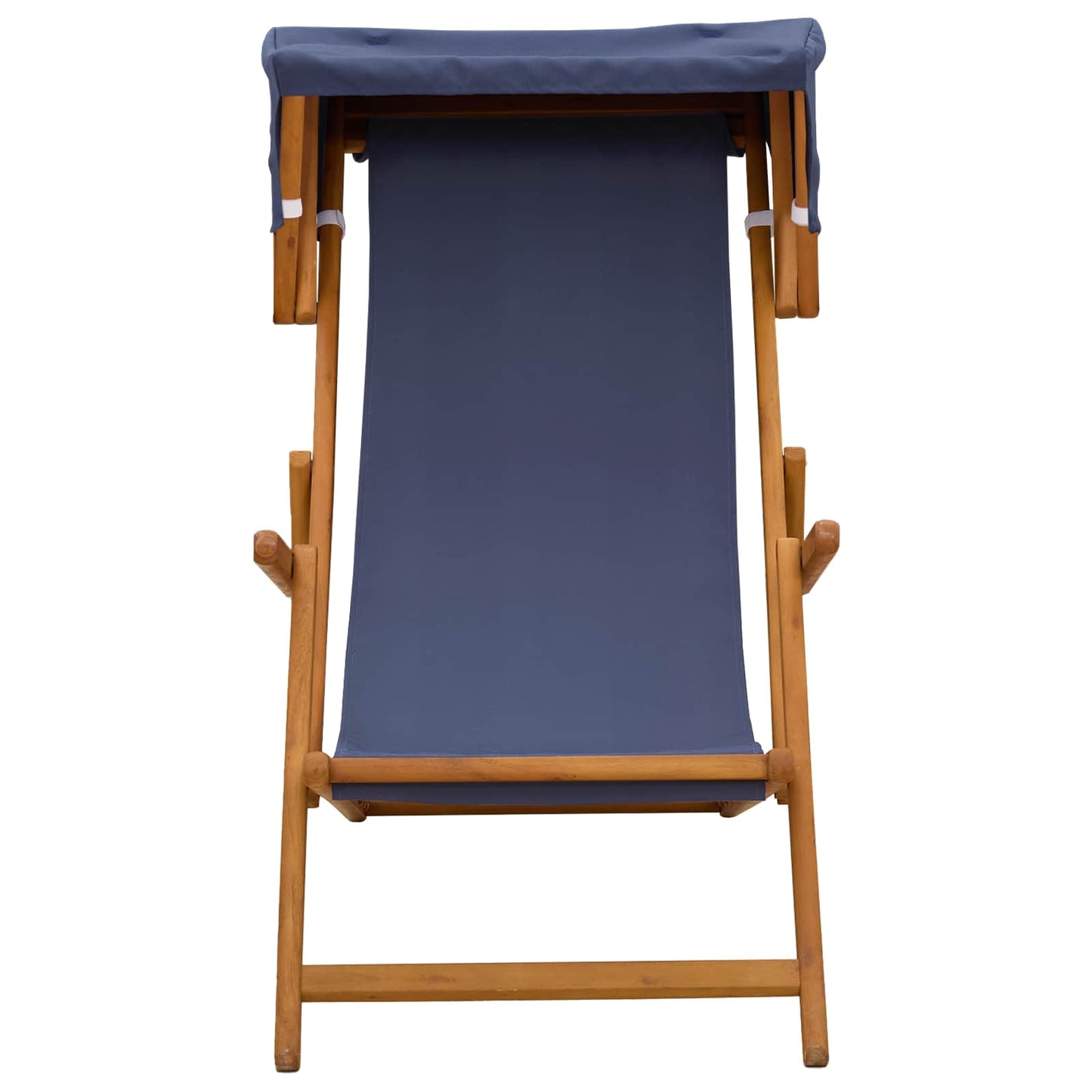 vidaXL Deck Chair 3 Position Solid Eucalyptus Wood Blue 3