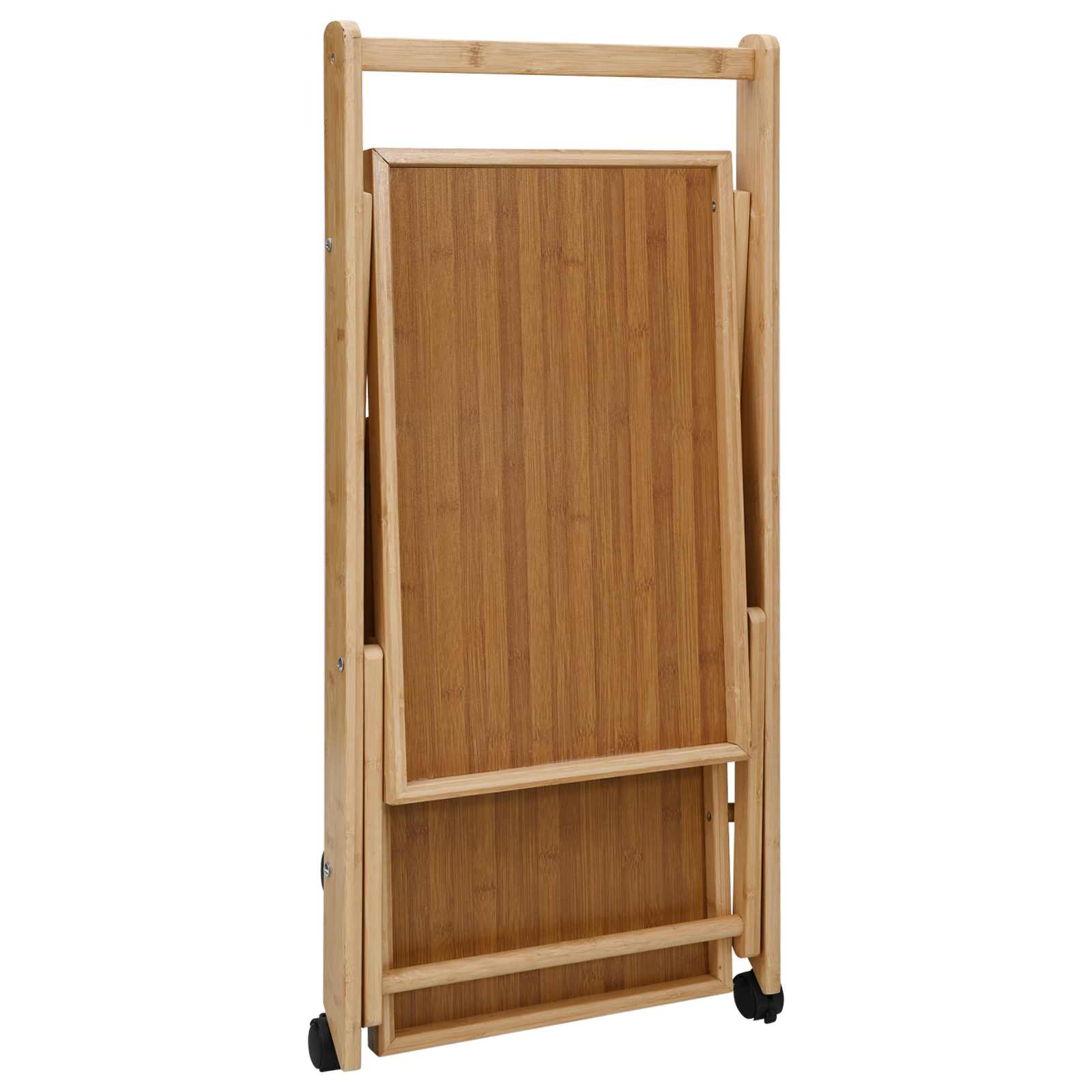 vidaXL Kitchen Trolley with Wheels Light Brown 65 x 40.5 x 76.5 cm 4