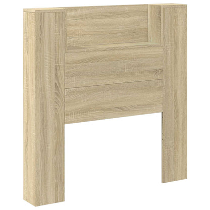 vidaXL Storage Headboard with LED Sonoma Oak Engineered Wood 2