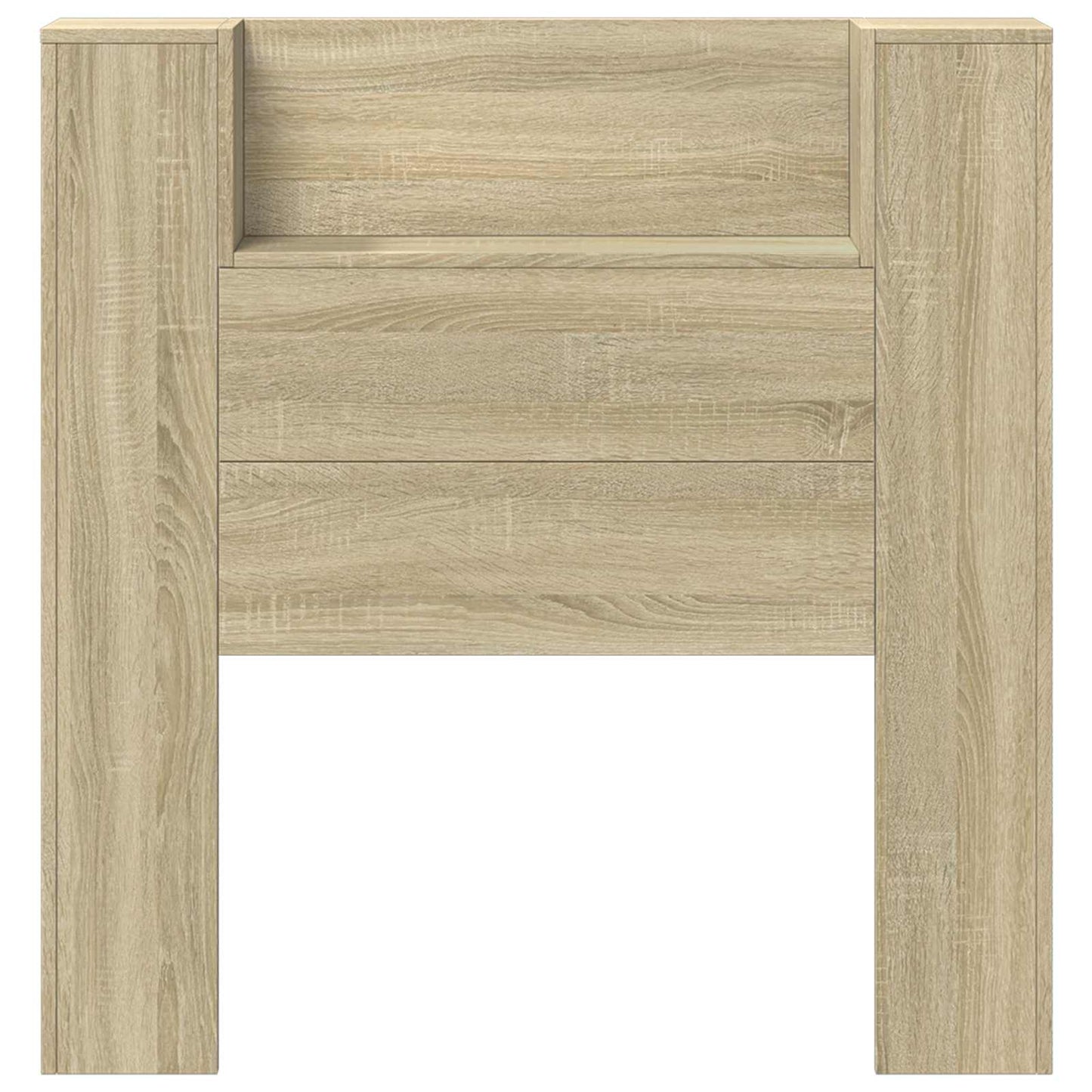vidaXL Storage Headboard with LED Sonoma Oak Engineered Wood 5