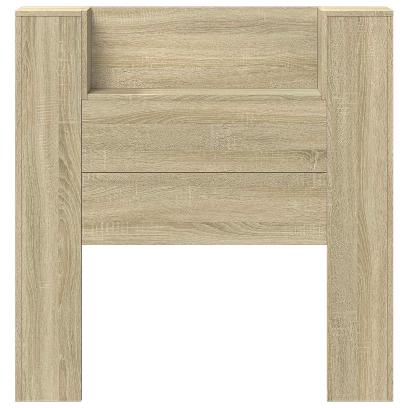 vidaXL Storage Headboard with LED Sonoma Oak Engineered Wood 5
