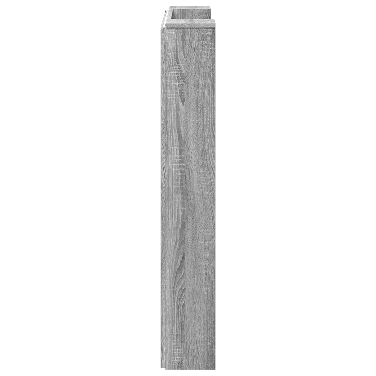 vidaXL Storage Headboard with LED Grey Sonoma Engineered Wood 6