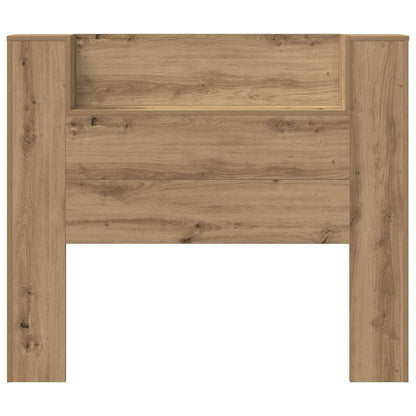 vidaXL Storage Headboard with LED Artisan Oak Engineered Wood 6