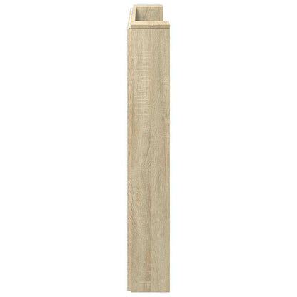 vidaXL Storage Headboard with LED Sonoma Oak Engineered Wood 6