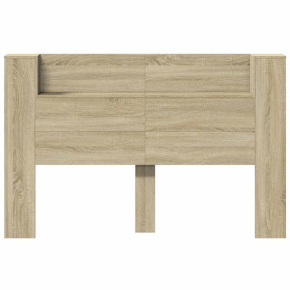 vidaXL Storage Headboard with LED Sonoma Oak Engineered Wood 5