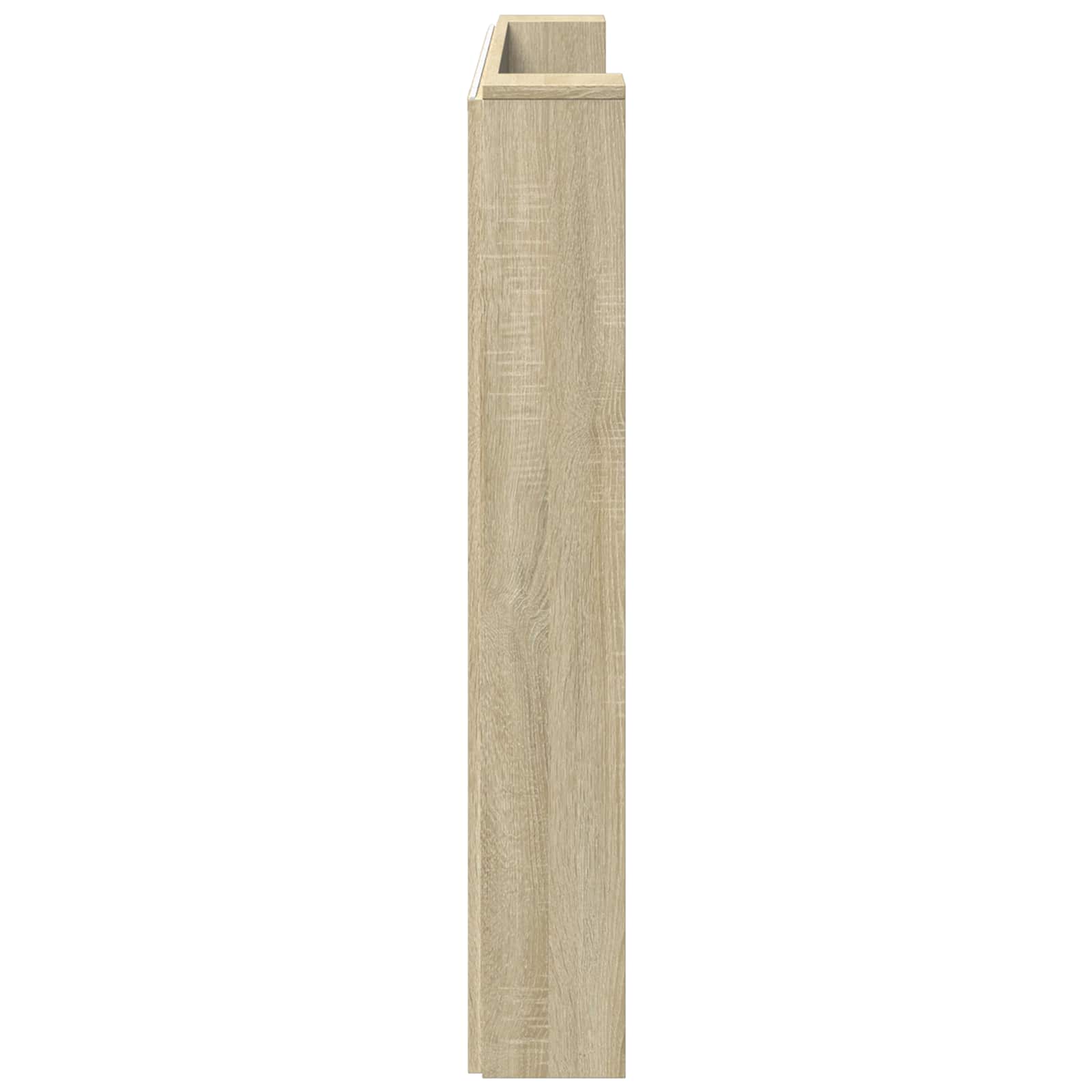 vidaXL Storage Headboard with LED Sonoma Oak Engineered Wood 6