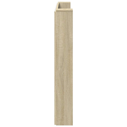 vidaXL Storage Headboard with LED Sonoma Oak Engineered Wood 6