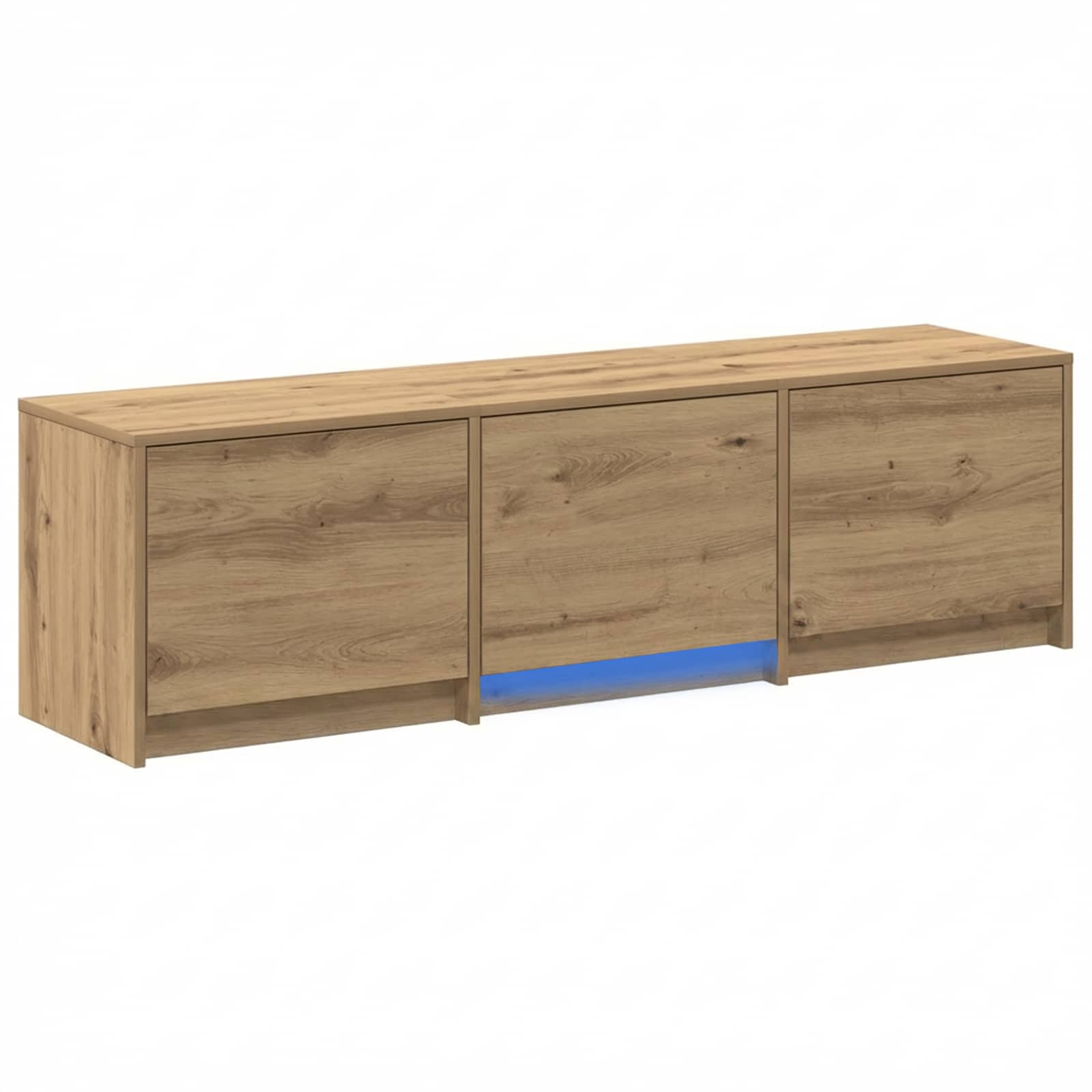 vidaXL TV Cabinet with LED 140 x 34 x 40 cm Artisian Oak 2