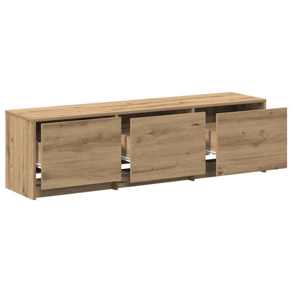 vidaXL TV Cabinet with LED 140 x 34 x 40 cm Artisian Oak 6