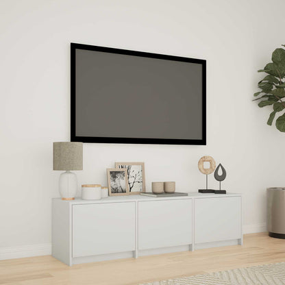 vidaXL TV Cabinet with LED 140 x 34 x 40 cm White Engineered Wood 1