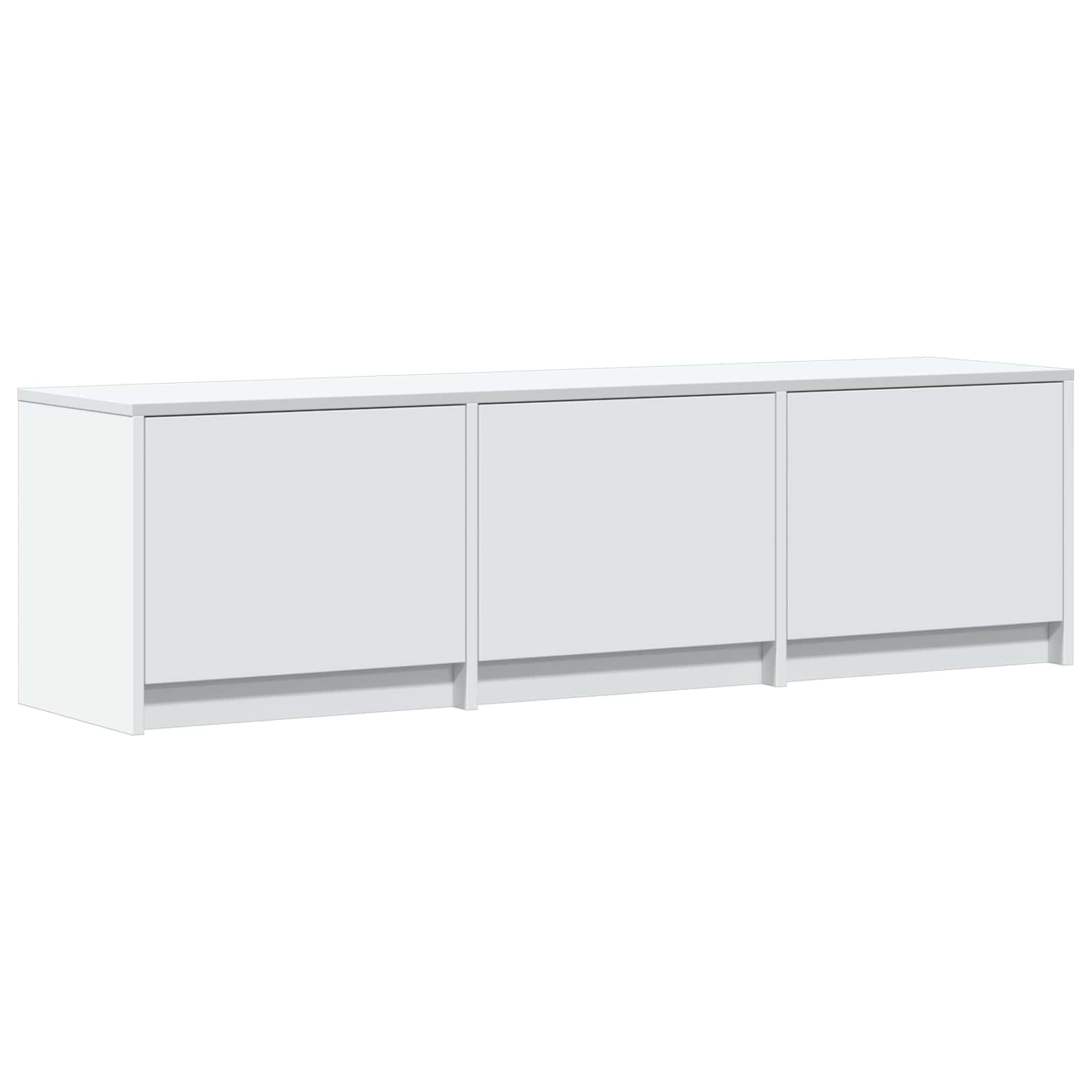 vidaXL TV Cabinet with LED 140 x 34 x 40 cm White Engineered Wood 5
