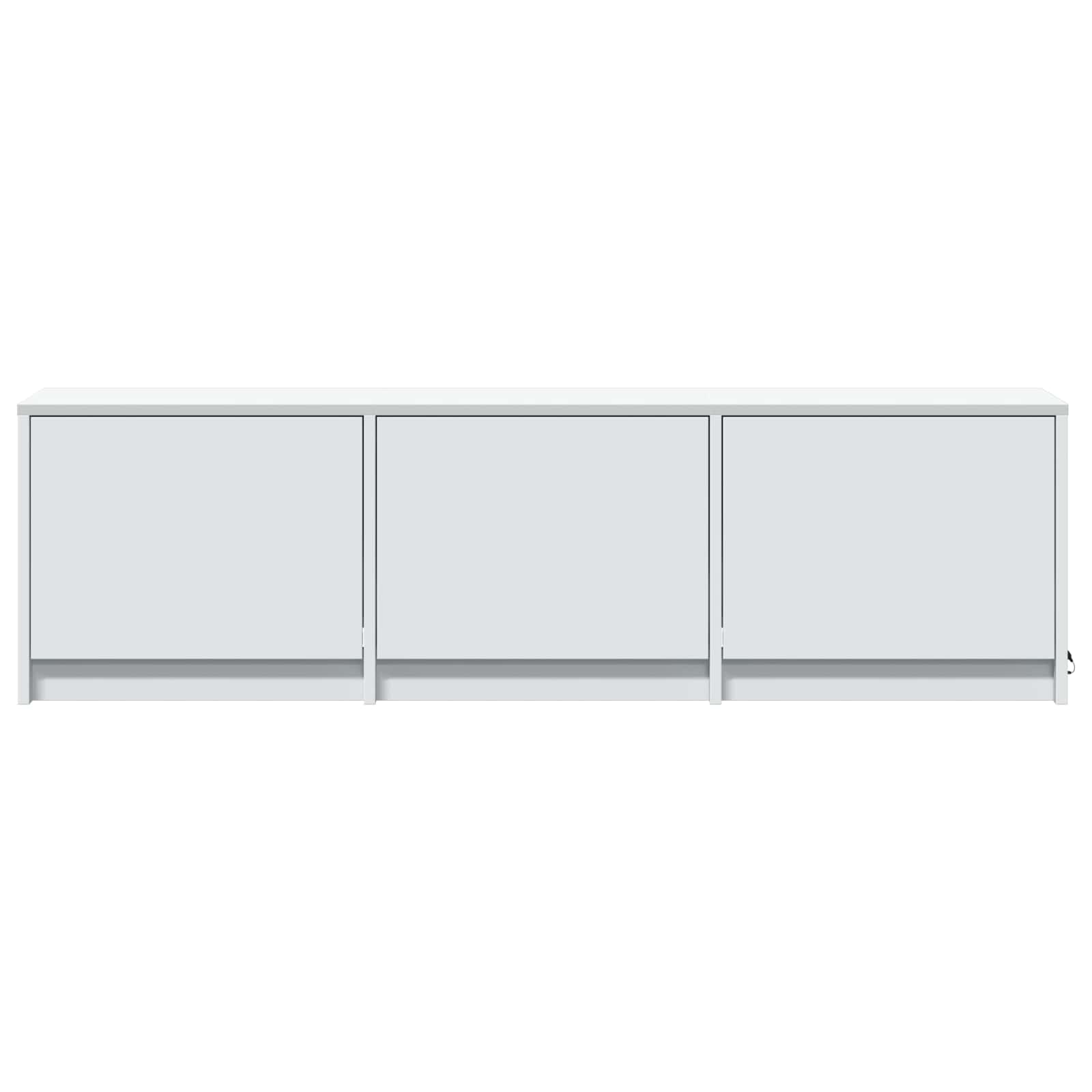 vidaXL TV Cabinet with LED 140 x 34 x 40 cm White Engineered Wood 6