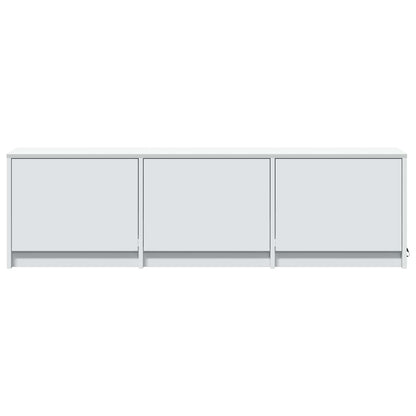 vidaXL TV Cabinet with LED 140 x 34 x 40 cm White Engineered Wood 6