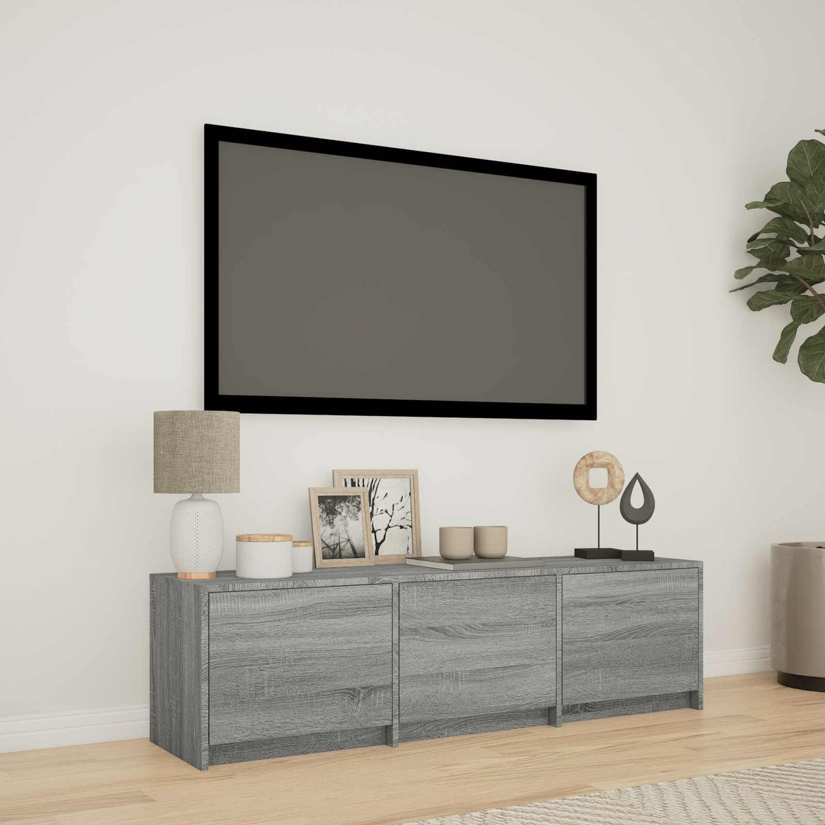 vidaXL TV Cabinet with LED 140 x 34 x 40 cm Engineered Wood