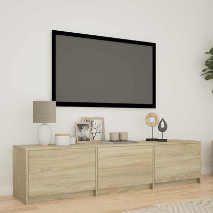 vidaXL TV Cabinet with LED 140 x 34 x 40 cm Engineered Wood