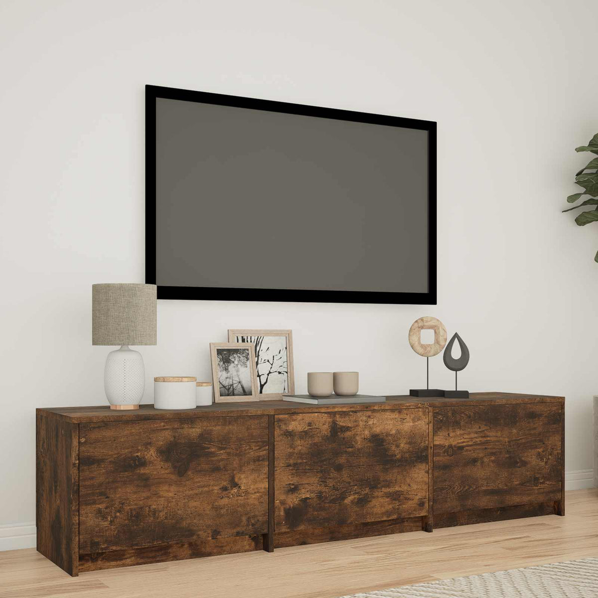 vidaXL TV Cabinet with LED 140 x 34 x 40 cm Engineered Wood