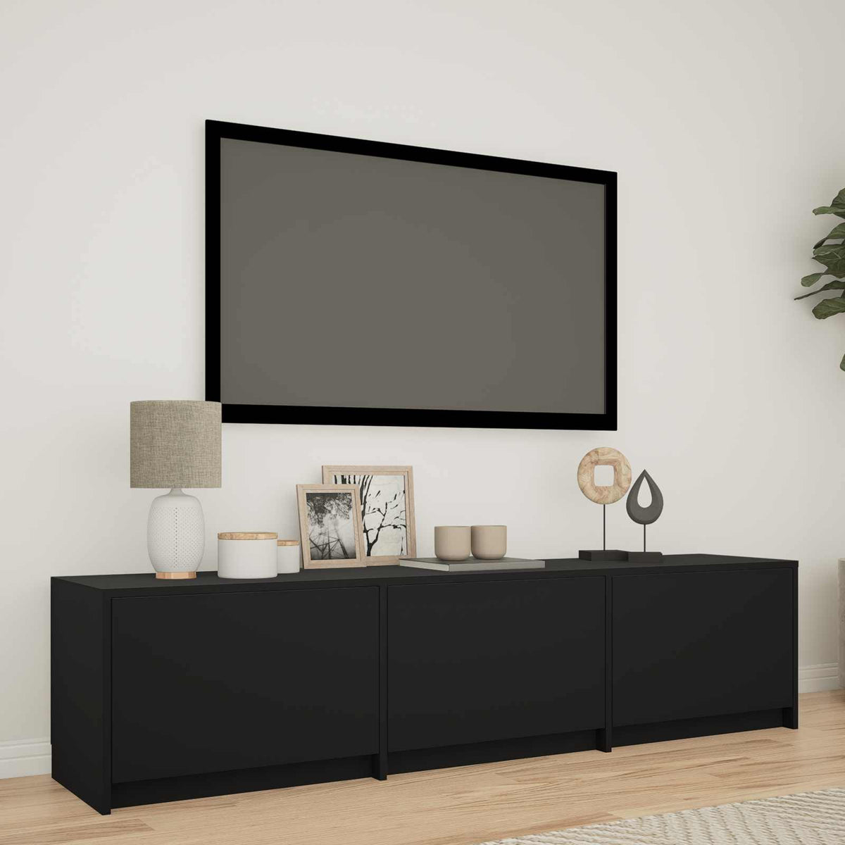 vidaXL TV Cabinet with LED 140 x 34 x 40 cm Engineered Wood