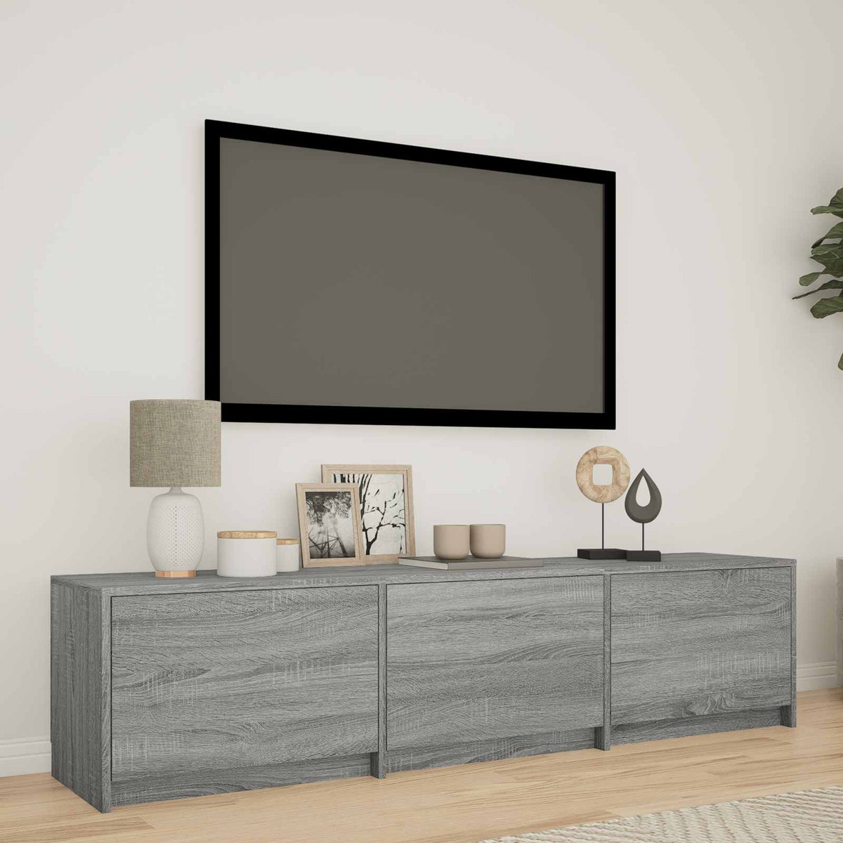 vidaXL TV Cabinet with LED 140 x 34 x 40 cm Engineered Wood
