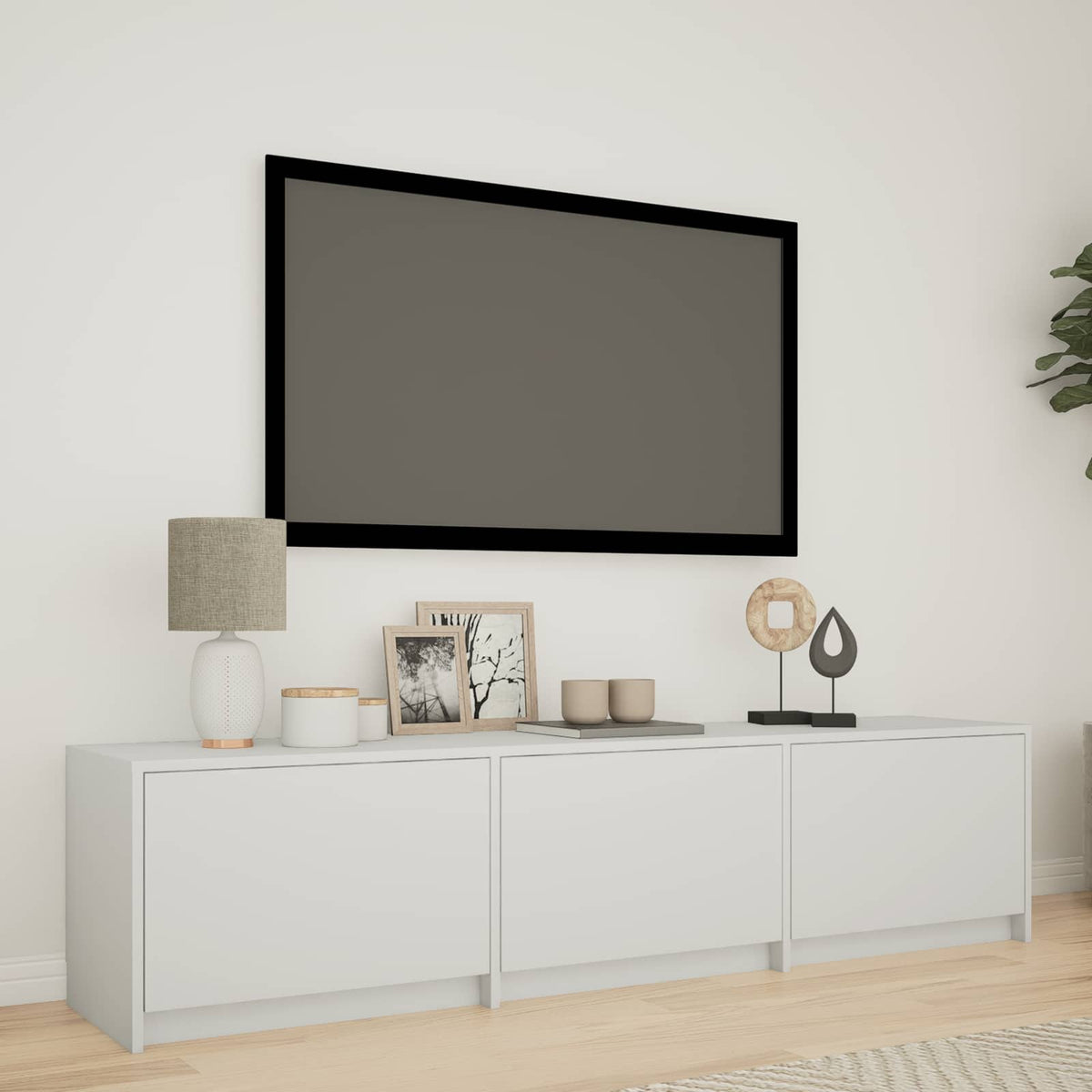 vidaXL TV Cabinet with LED 140 x 34 x 40 cm Engineered Wood