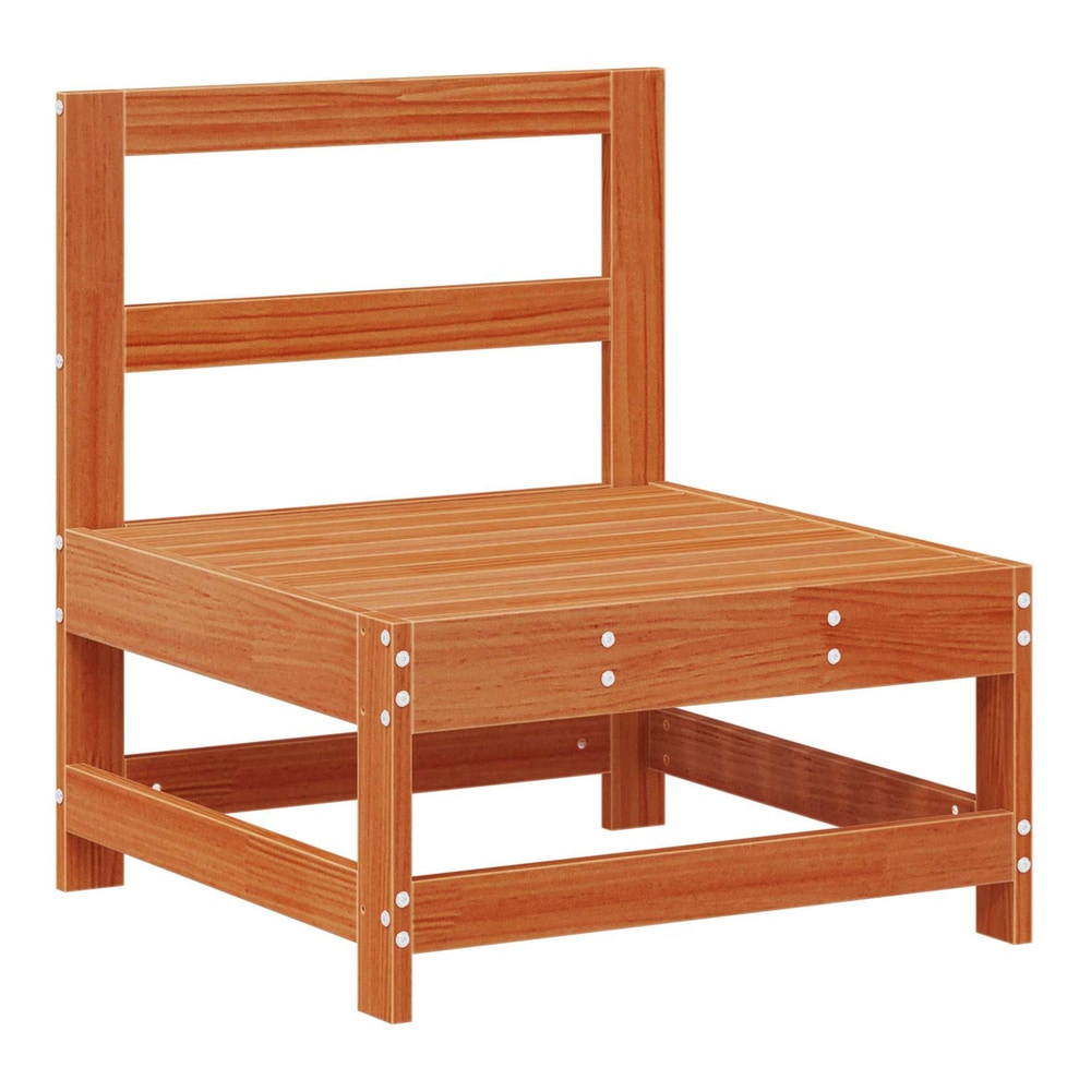 Garden Lounge Set 6 pcs Solid Pine Wood Wax brown