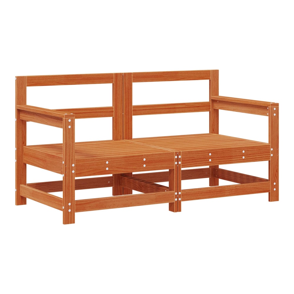 Garden Lounge Set 6 pcs Solid Pine Wood Wax brown