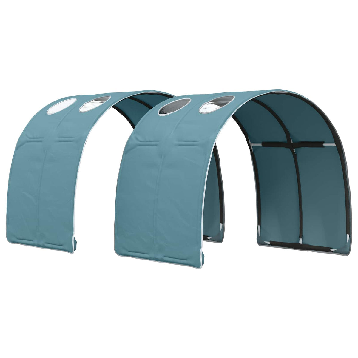 vidaXL Bed Tunnel 2 pcs Light Blue Polyester 2