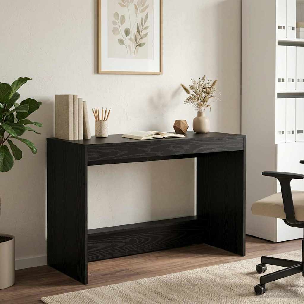 vidaXL Bed Desk Black Oak Engineered Wood 100 x 45 x 75 cm 3