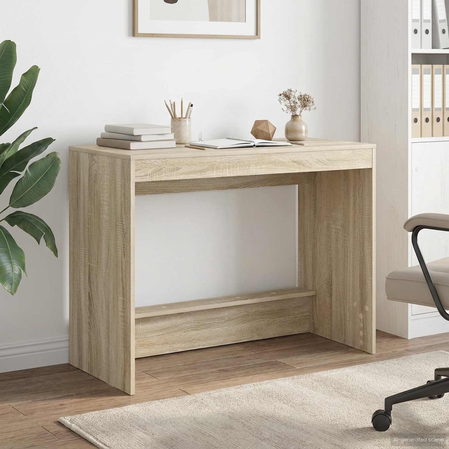 vidaXL Bed Desk Sonoma Oak Engineered Wood 100 x 45 x 75 cm 1