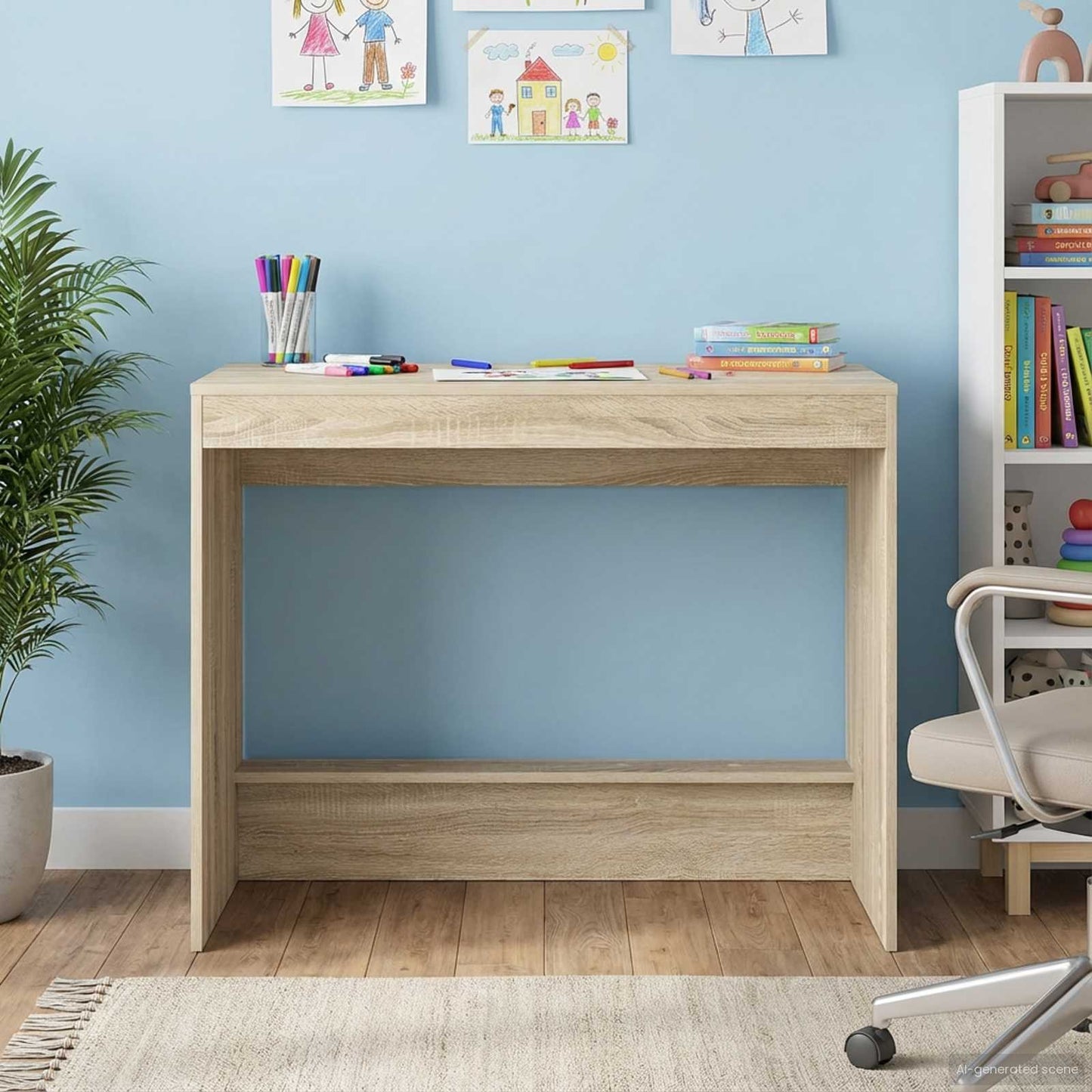 vidaXL Bed Desk Sonoma Oak Engineered Wood 100 x 45 x 75 cm 4