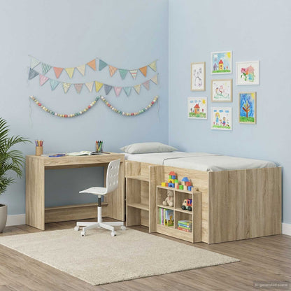vidaXL Bed Desk Sonoma Oak Engineered Wood 100 x 45 x 75 cm 5