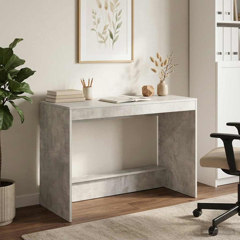 vidaXL Bed Desk Concrete Grey Engineered Wood 100 x 45 x 75 cm 4
