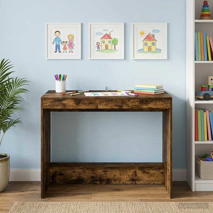 vidaXL Bed Desk Smoked Oak Engineered Wood 100 x 45 x 75 cm 1