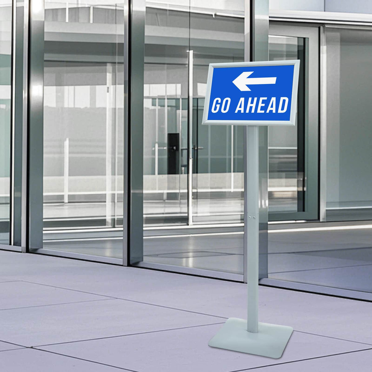 vidaXL Pedestal Poster Stand 32 x 27 x 119 cm Cast Iron Silver 4