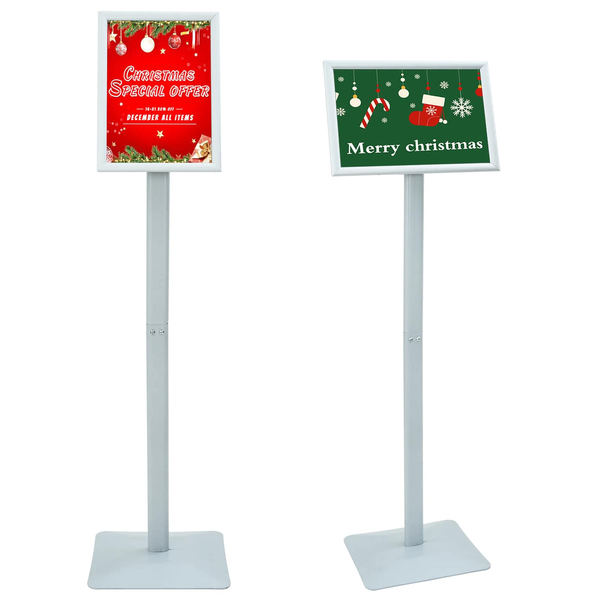vidaXL Pedestal Poster Stand 32 x 27 x 119 cm Cast Iron Silver 3