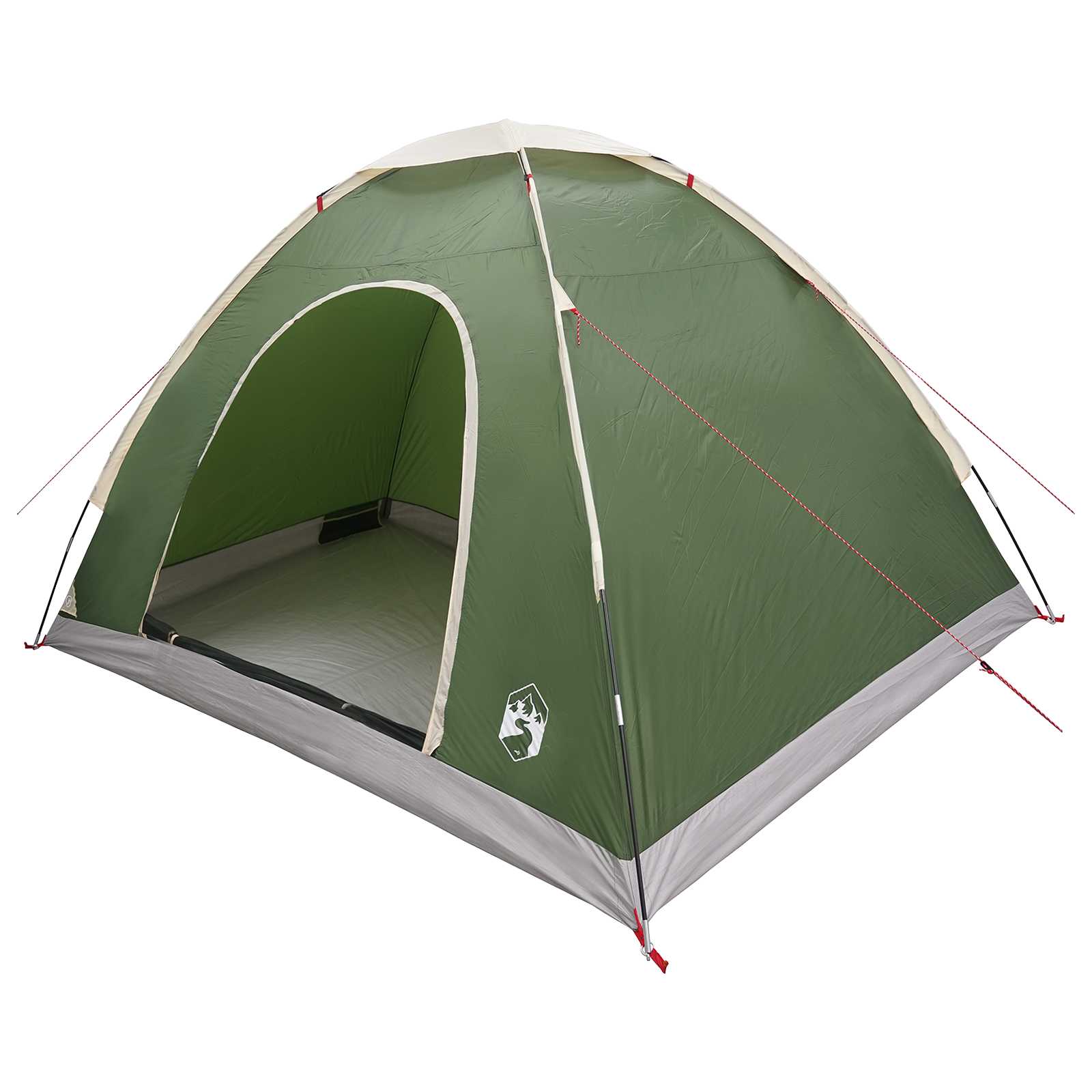 vidaXL Camping Tent 4-Person Green 185T Polyester with PU coating 2