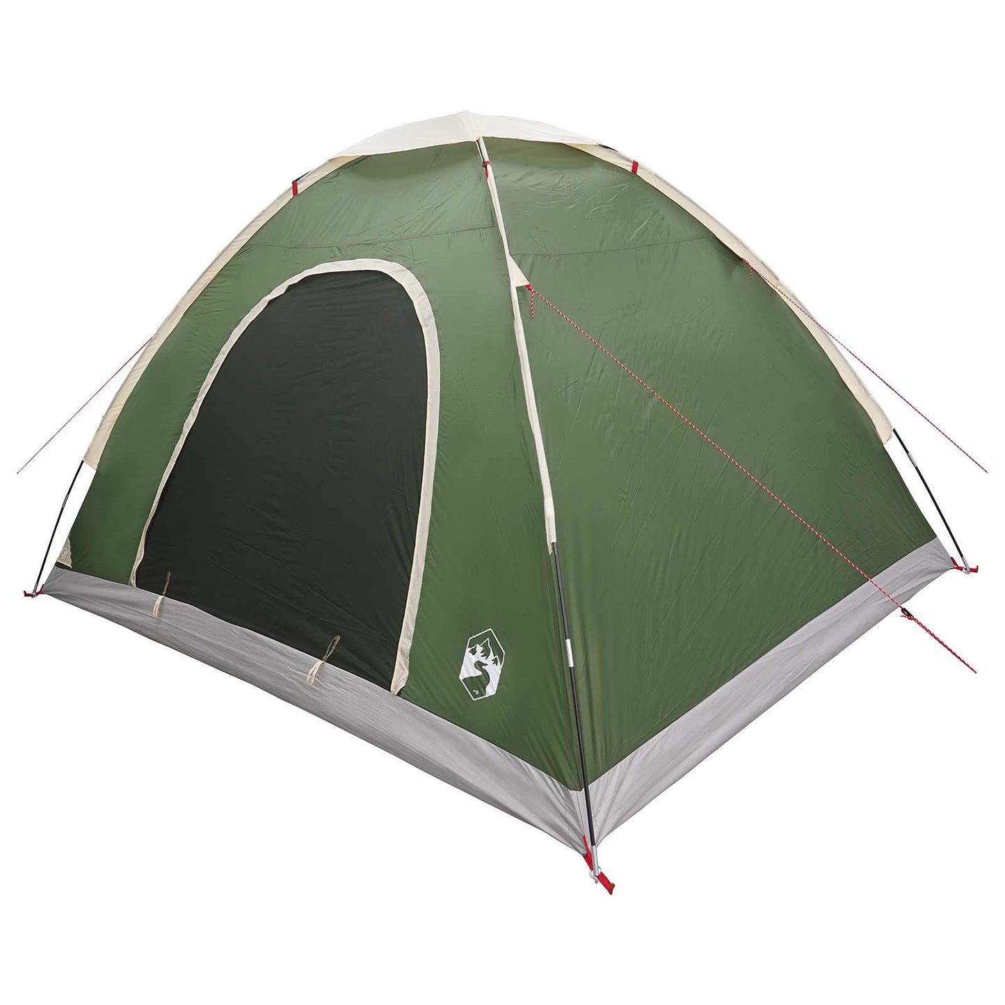 vidaXL Camping Tent 4-Person Green 185T Polyester with PU coating 3