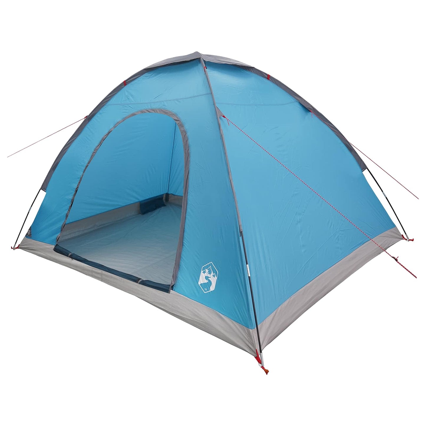 vidaXL Camping Tent 4-Person Blue 185T Polyester with PU coating 2
