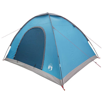 vidaXL Camping Tent 4-Person Blue 185T Polyester with PU coating 3