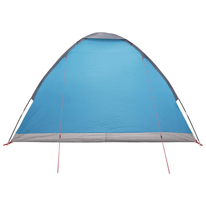 vidaXL Camping Tent 4-Person Blue 185T Polyester with PU coating 6