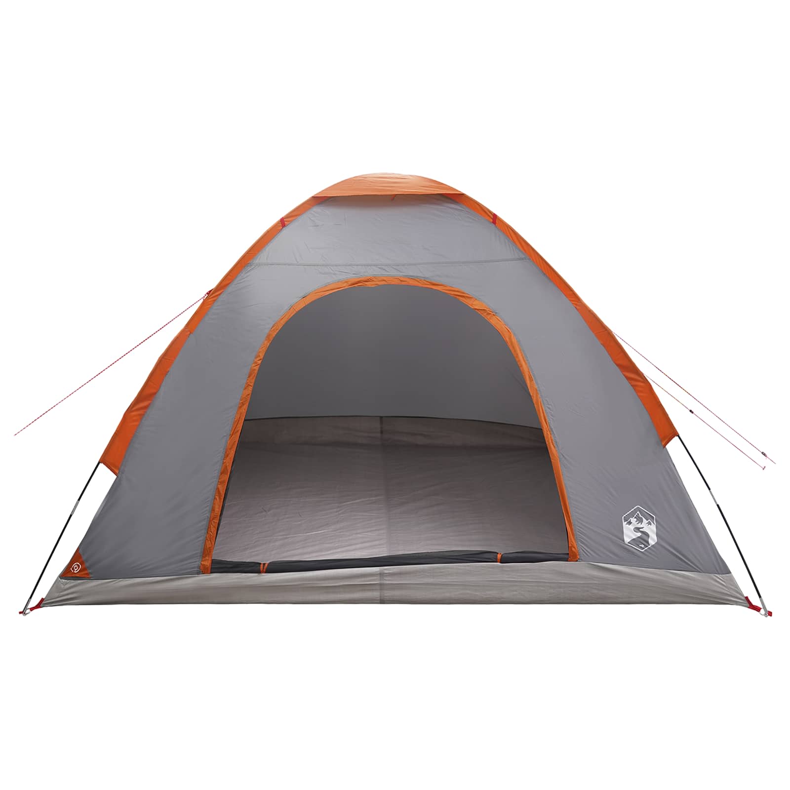 vidaXL Camping Tent 4-Person Grey and Orange 4