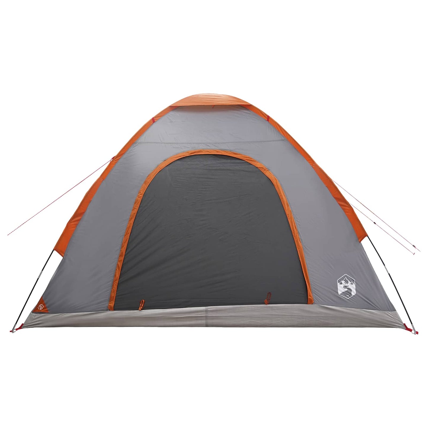 vidaXL Camping Tent 4-Person Grey and Orange 5