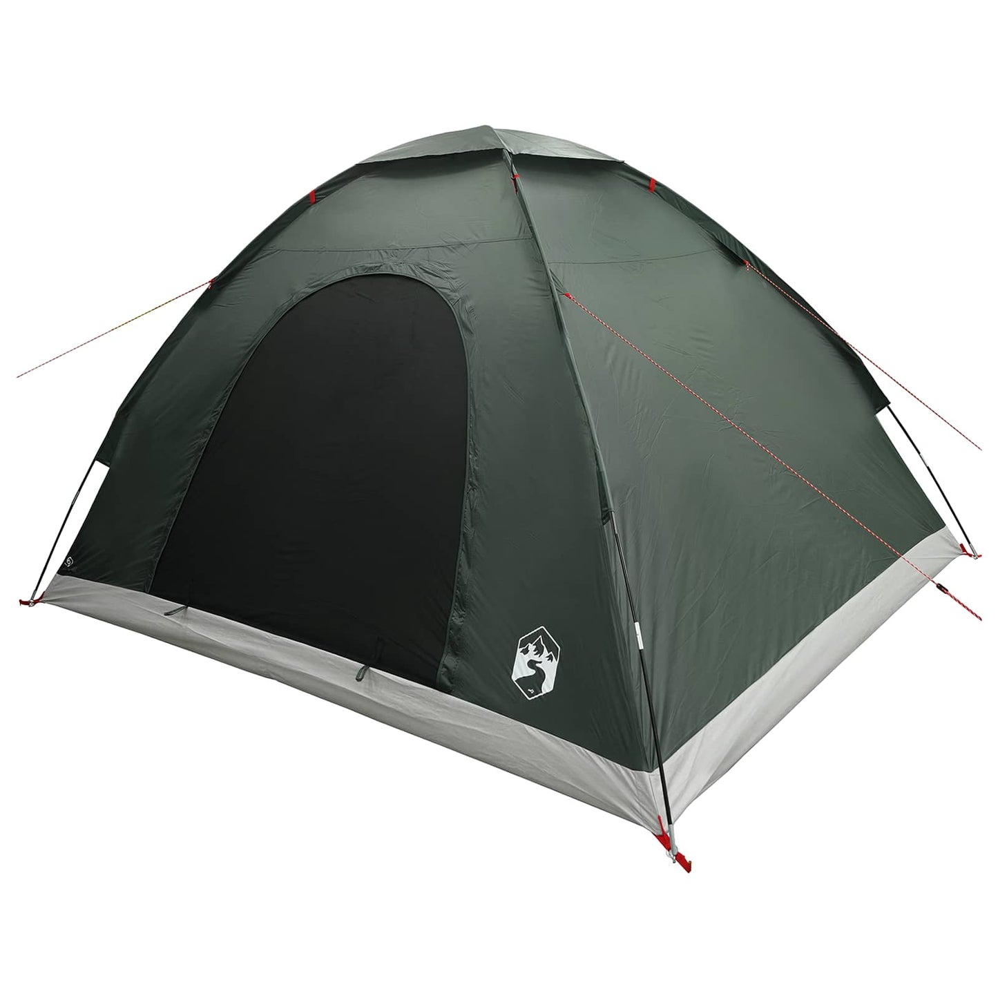vidaXL Camping Tent 4-Person Army Green 185T Polyester with PU coating 3