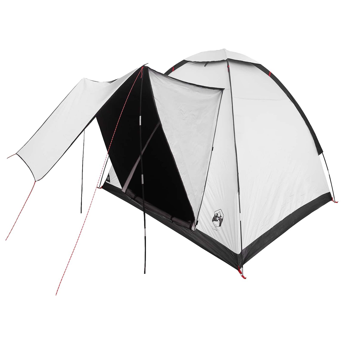 vidaXL Camping Tent 2-Person White Blackout Polyester and Steel 2