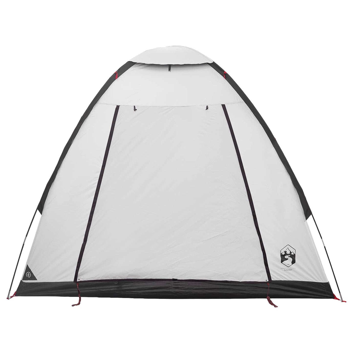 vidaXL Camping Tent 2-Person White Blackout Polyester and Steel 5